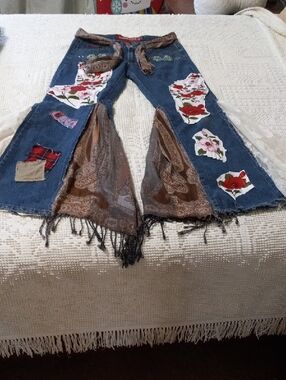 Vintage RICHCOW UPCYCLED JEANS SZ.11 R